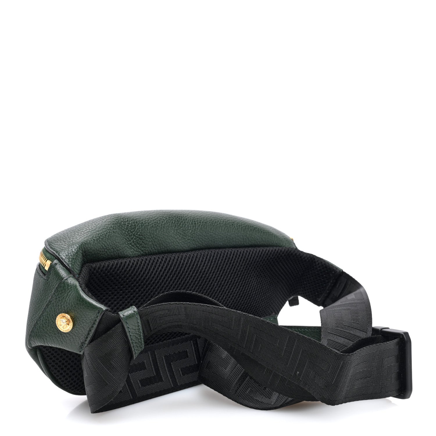 Versace Grained Calfskin Vanitas Medea Belt Bag Green 3 of 9