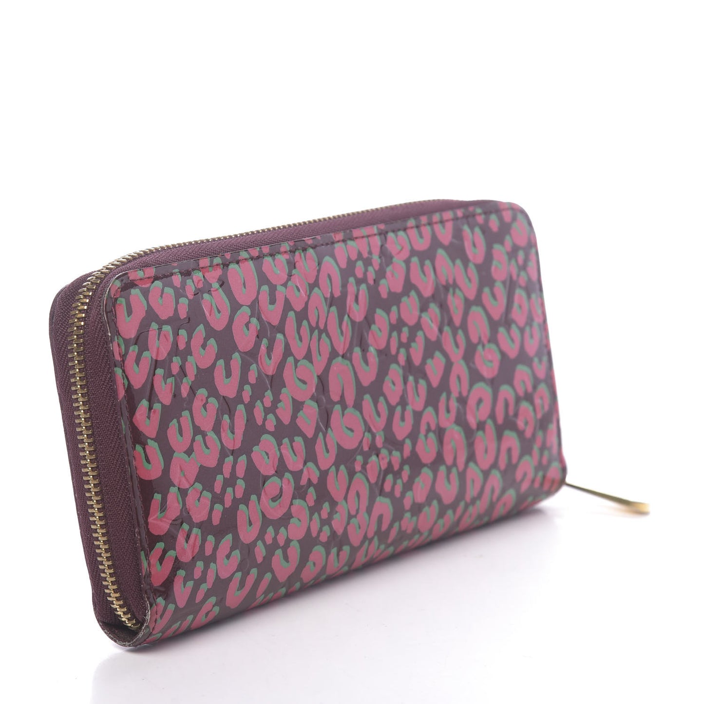 Vernis Leopard Zippy Wallet Rouge Fauviste