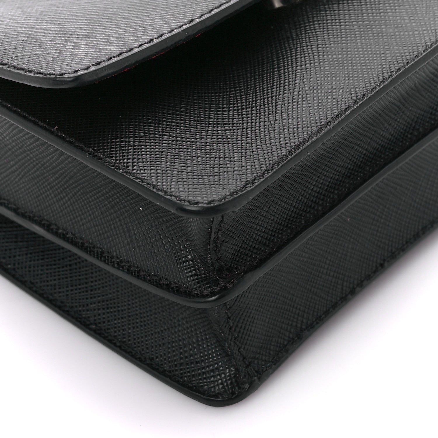 Prada Saffiano Lux Crossbody Bag Black 9 of 10