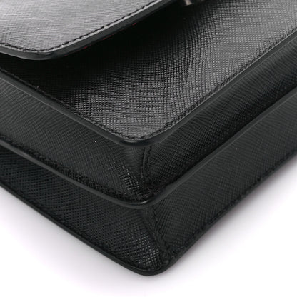Prada Saffiano Lux Crossbody Bag Black 9 of 10