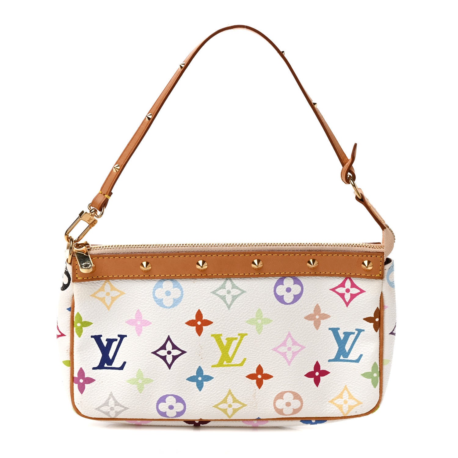 Louis Vuitton Monogram Multicolor Pochette Accessories White 1 of 7