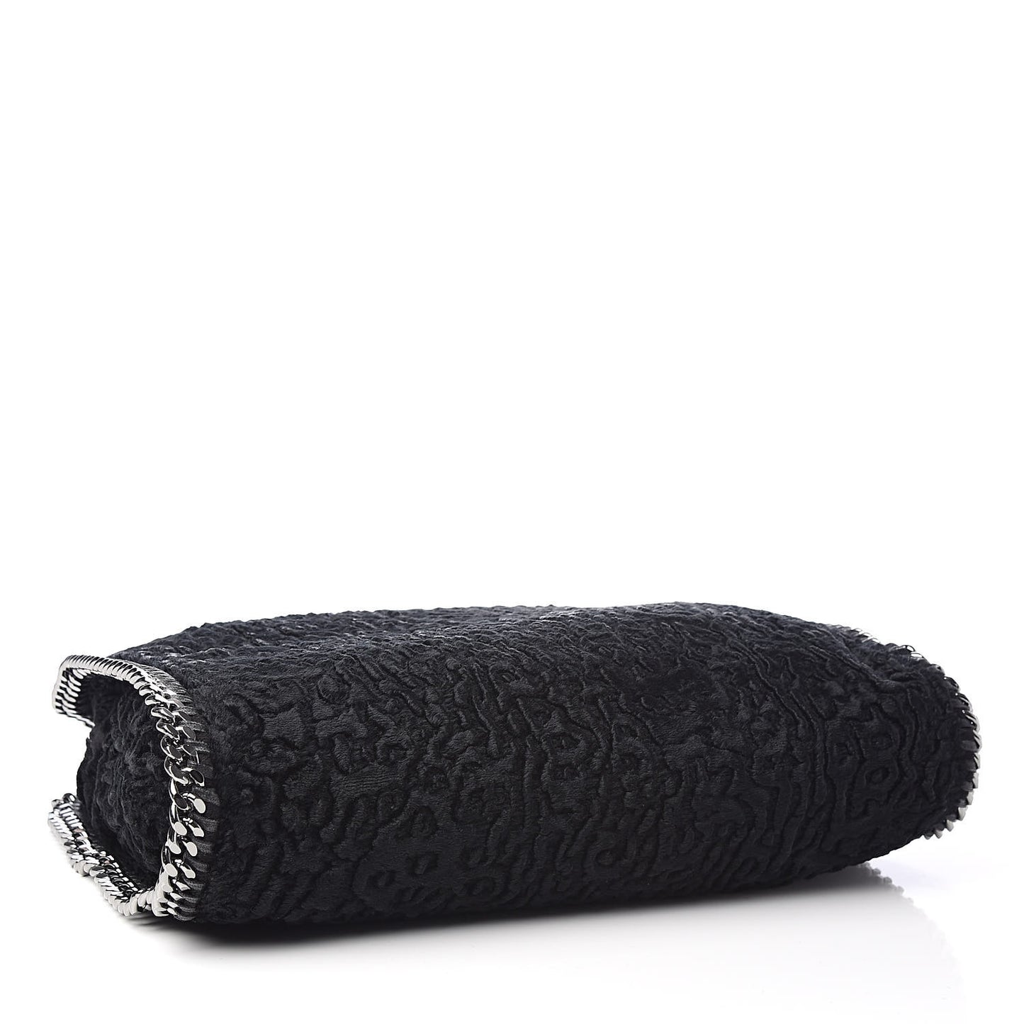 Crushed Velvet Small Falabella Tote Black