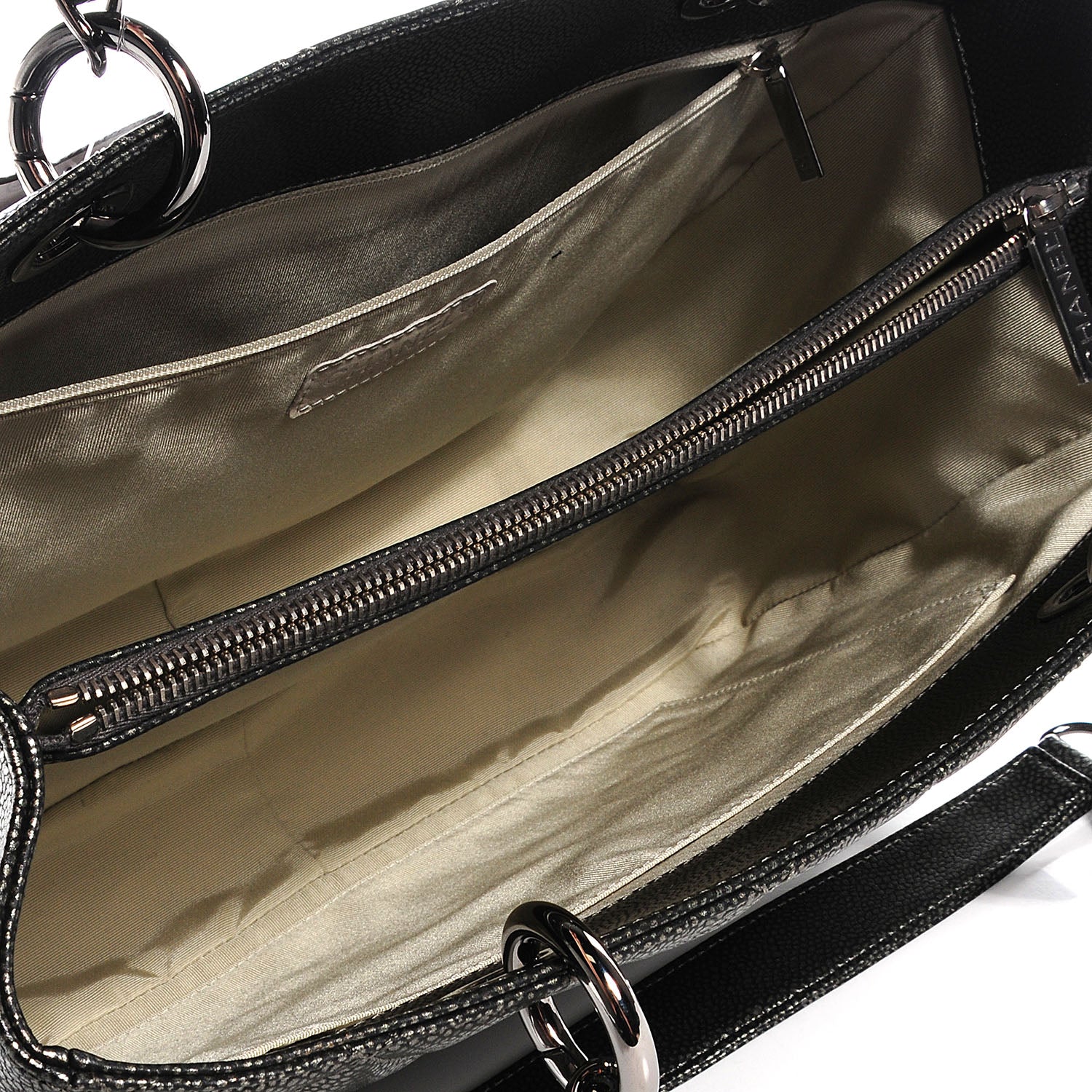 Chanel Metallic Caviar Quilted Grand Shopping Tote GST Dark Silver 4 of 6