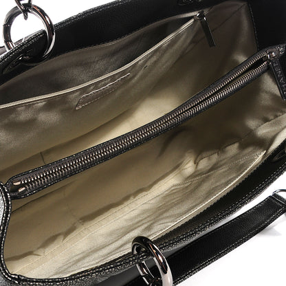Chanel Metallic Caviar Quilted Grand Shopping Tote GST Dark Silver 4 of 6