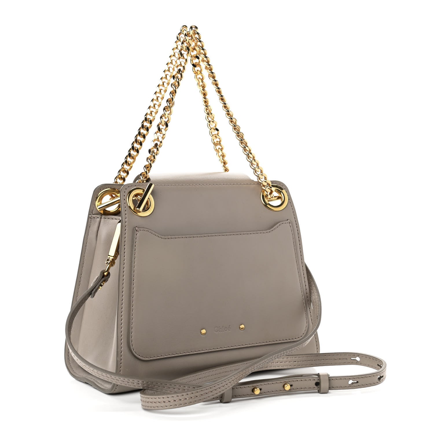 Chloe Shiny Calfskin Mini Annie Shoulder Bag Motty Grey 3 of 13