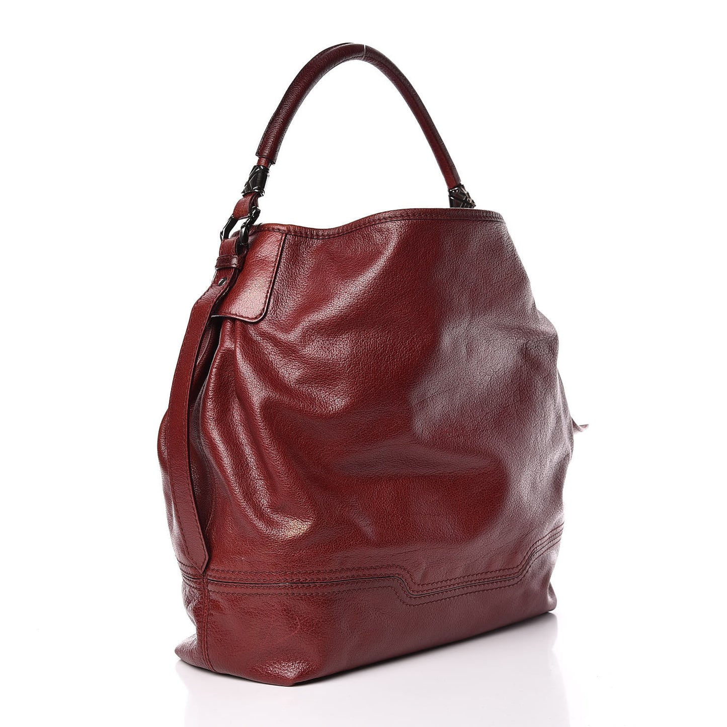 Calfskin Chain Tote Burgundy
