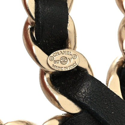 Chanel Lambskin Chain CC Brooch Black Gold 3 of 4