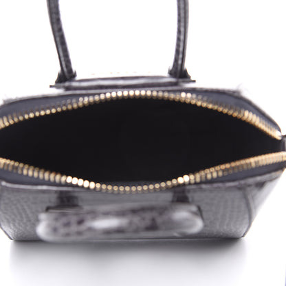 Givenchy Calfskin Crocodile Embossed Mini Antigona Storm Grey 5 of 9
