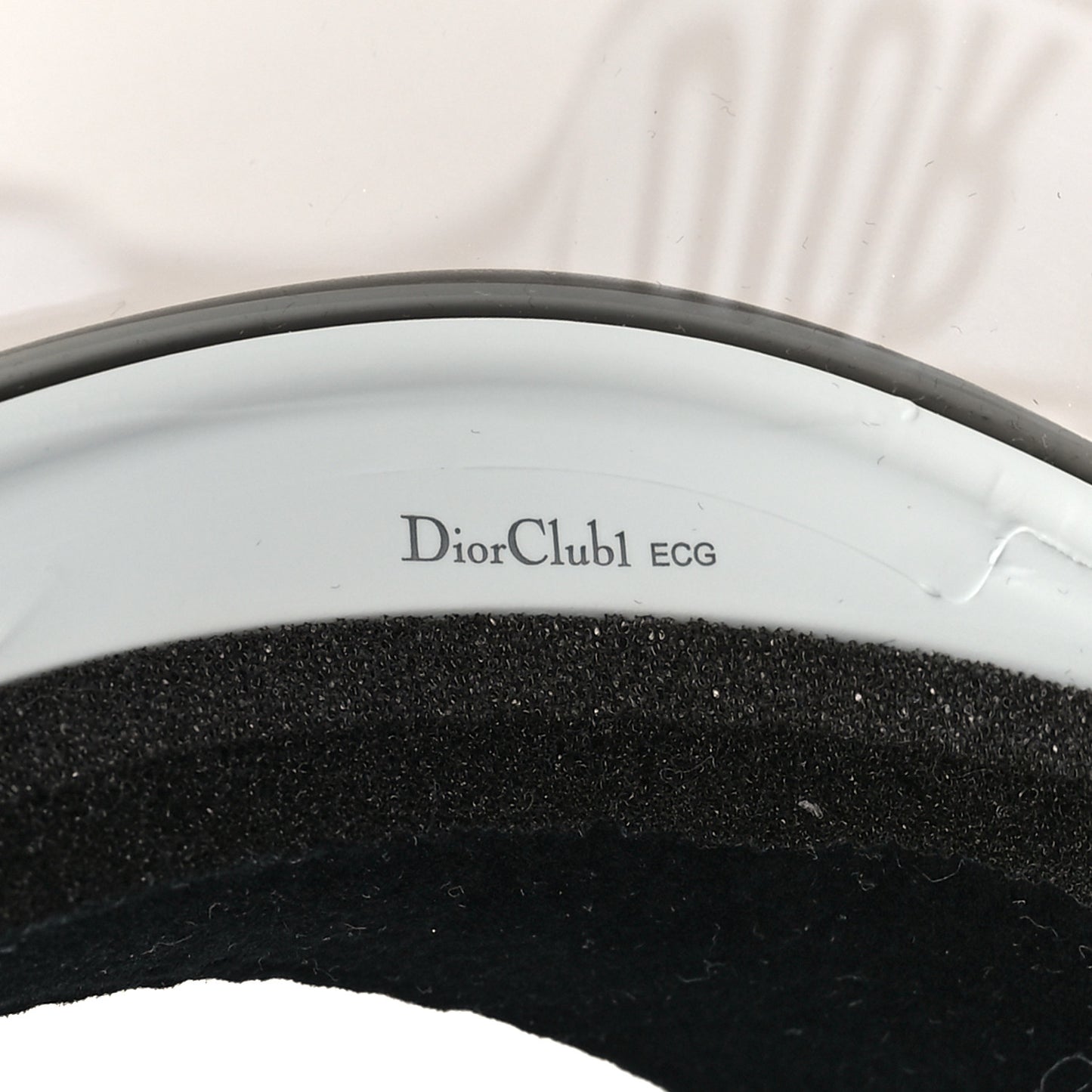 Mirrored DiorClub1 Sun Visor White Black