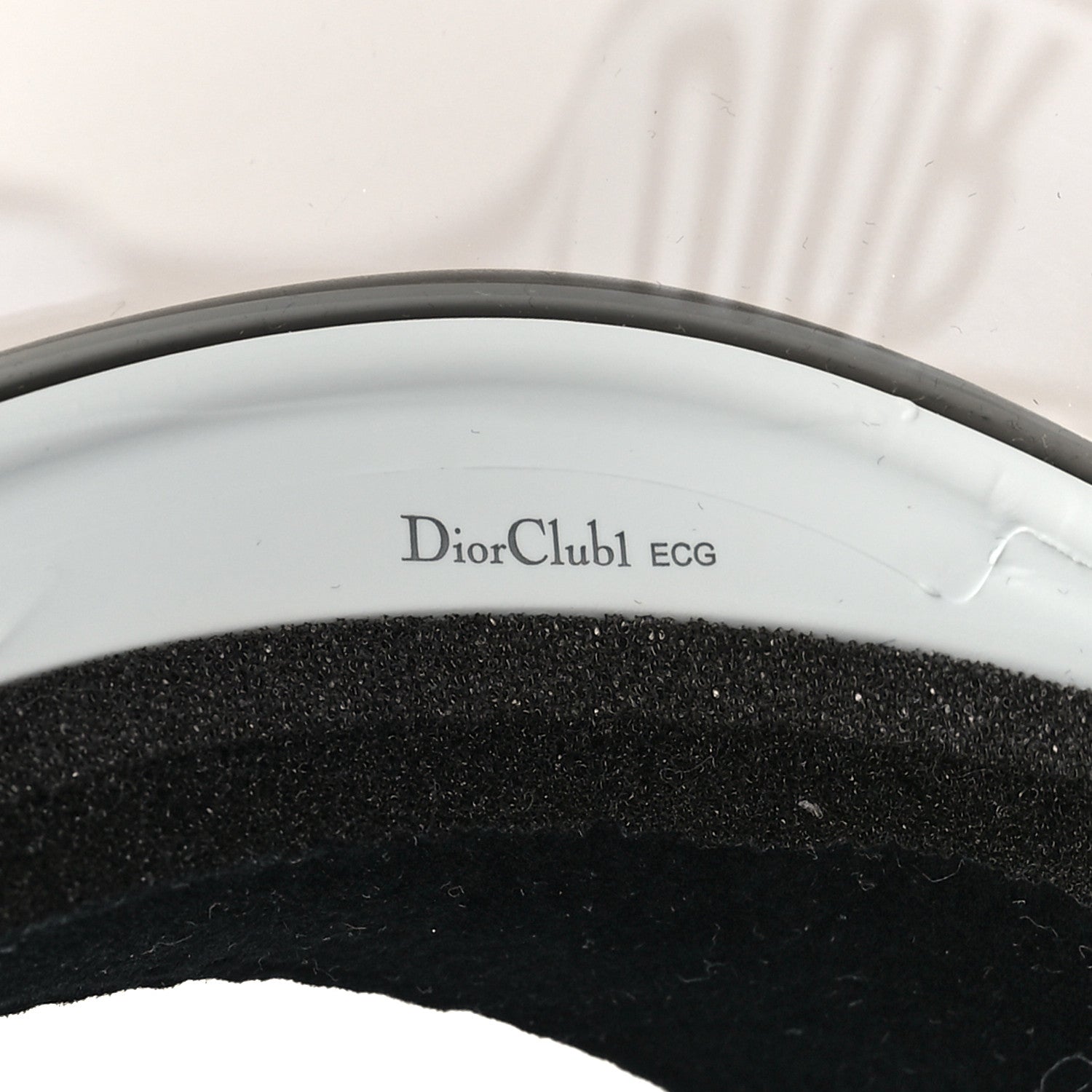 Christian Dior Mirrored DiorClub1 Sun Visor White Black 3 of 3
