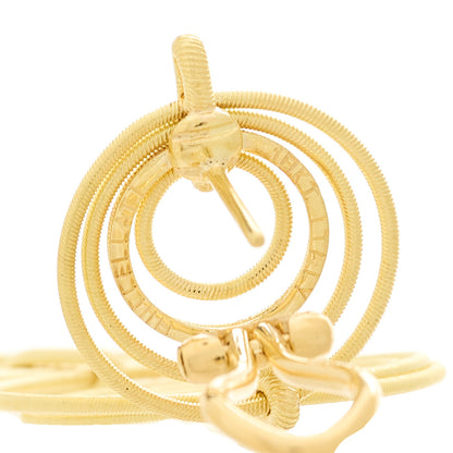 Buccellati 18K Yellow Gold Hawaii Waikiki Circle Drop Earrings 4 of 5