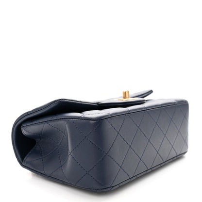 Chanel Lambskin Quilted Mini Metal Top Handle Rectangular Flap Blue 4 of 10