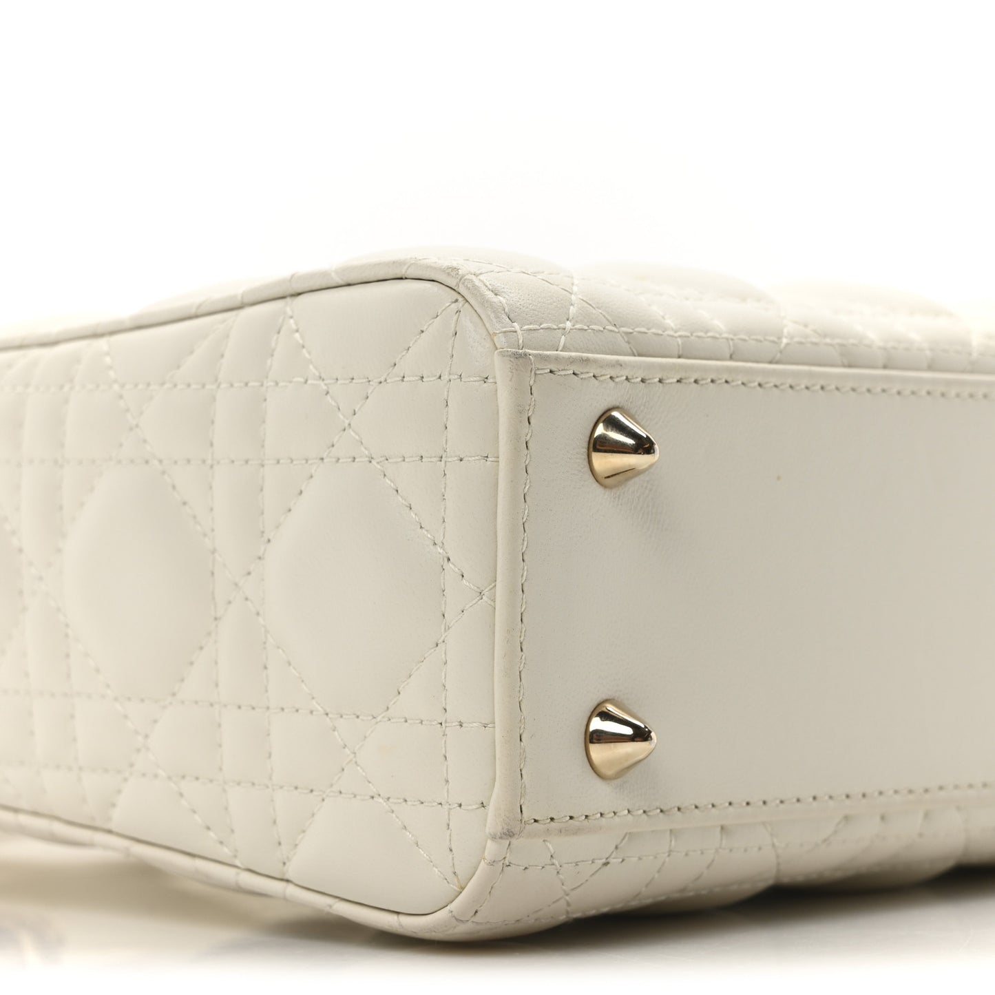 Lambskin Cannage Small My ABCDior Lady Dior White