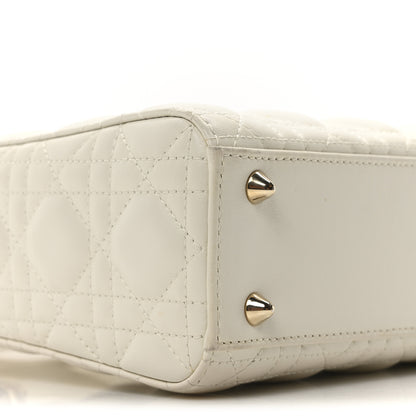 Christian Dior Lambskin Cannage Small My ABCDior Lady Dior White 10 of 11