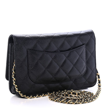 Chanel Caviar Quilted Wallet On Chain WOC Black 2 of 4
