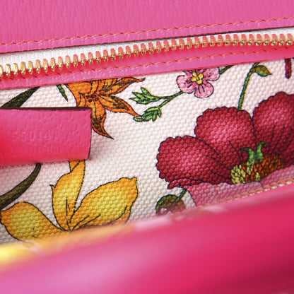 Gucci Canvas Medium Flora Tote Fuchsia 8 of 9
