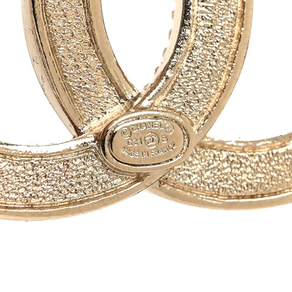 Chanel Crystal Chain CC Brooch Light Gold 3 of 4