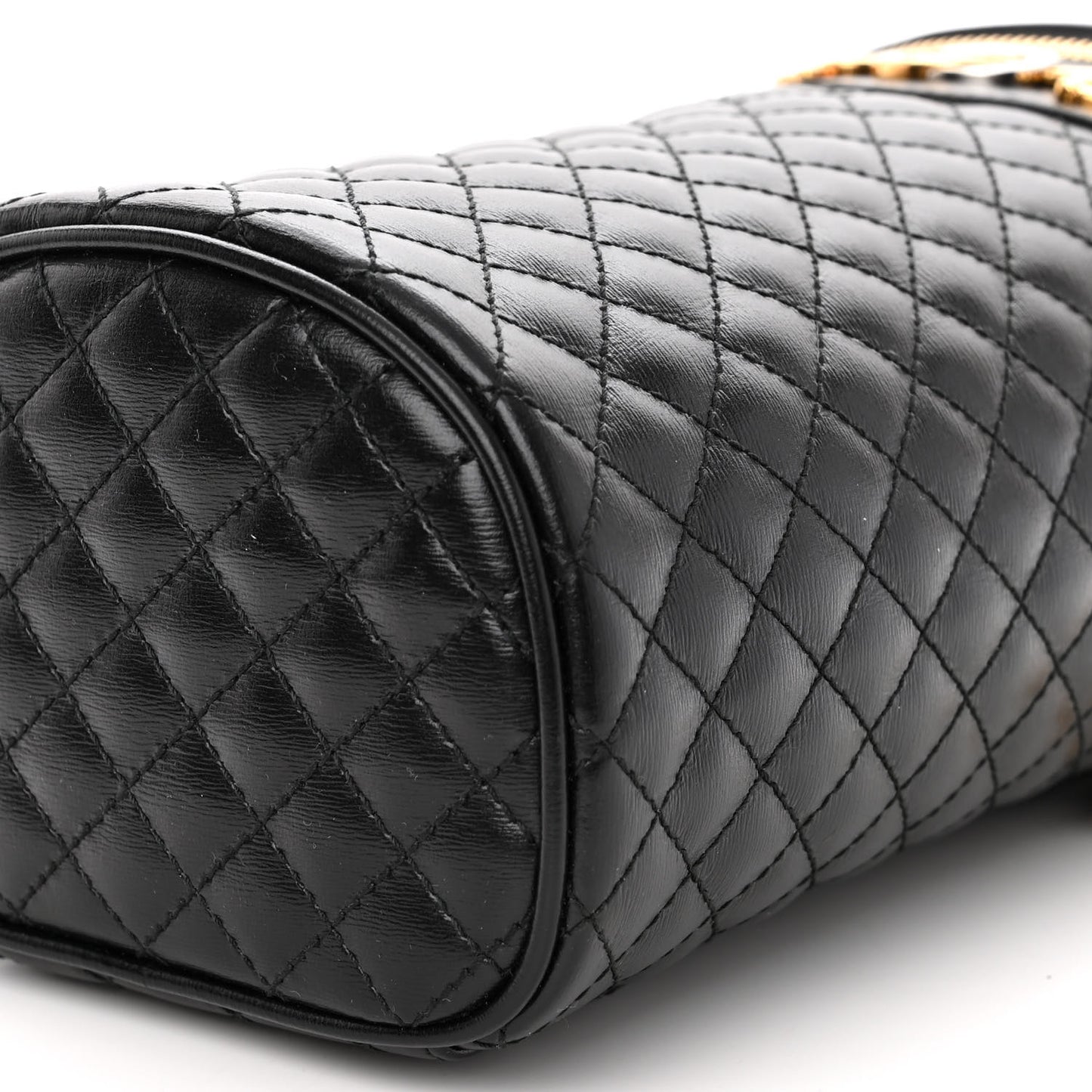 Calfskin Trapuntata Zumi Belt Bag Black