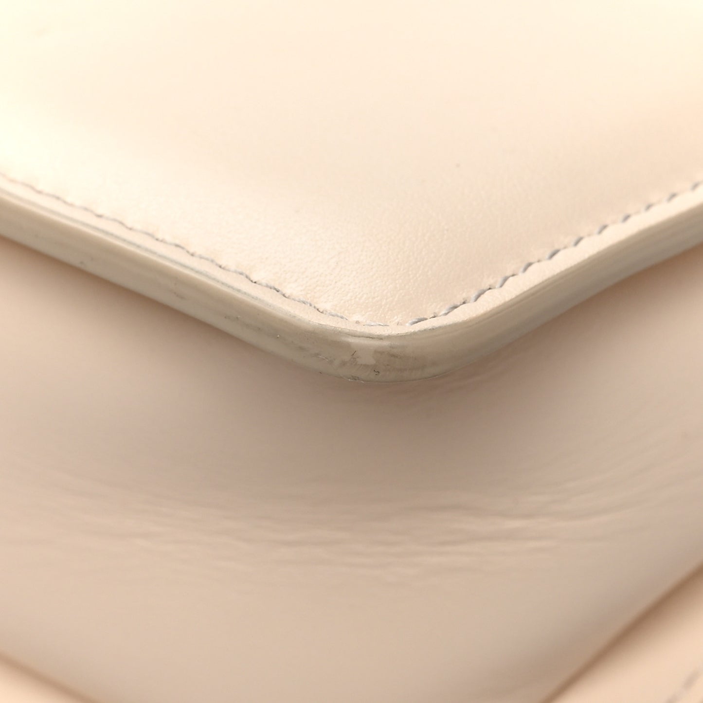 Calfskin Small T Clasp Chain Bag Vanilla