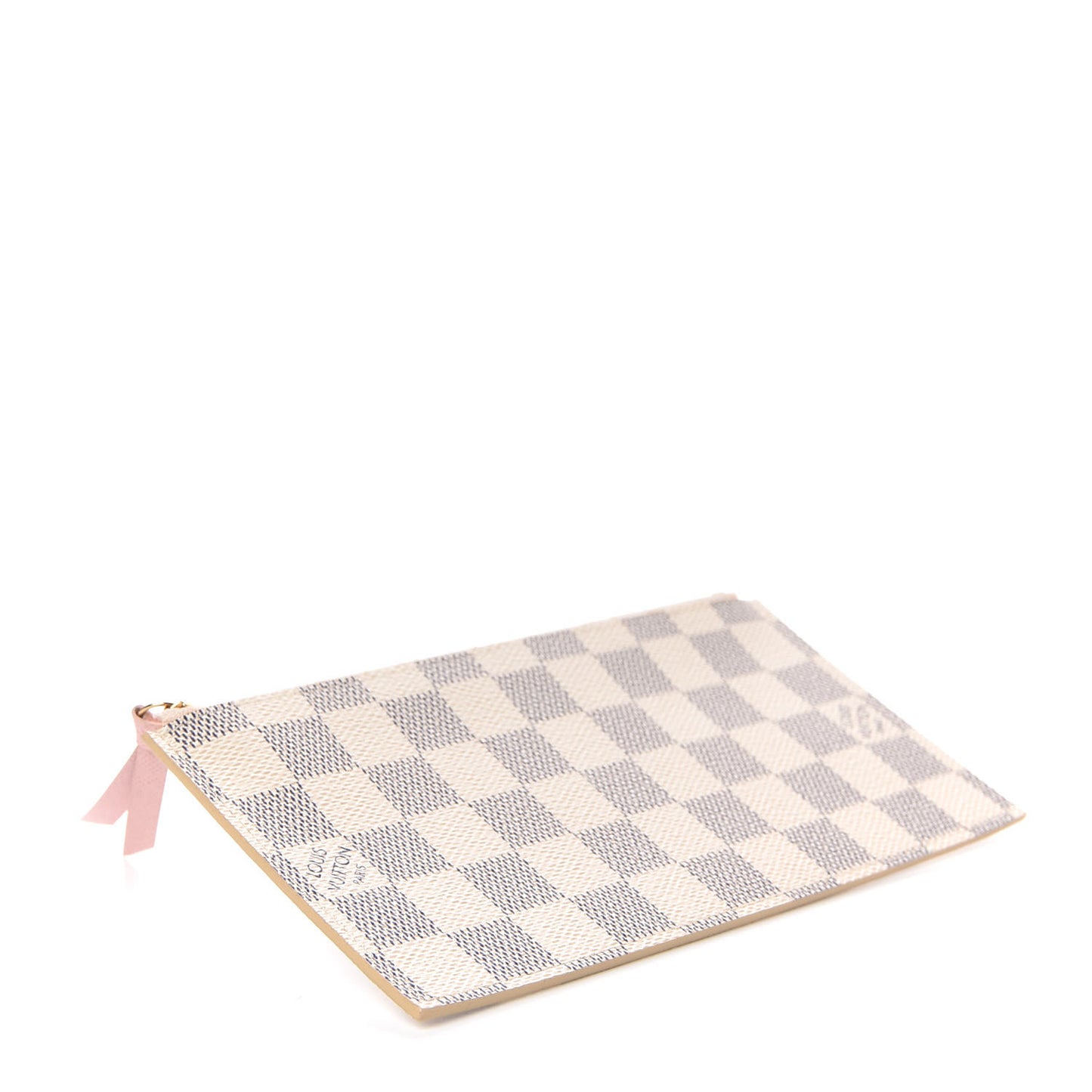 Damier Azur Felicie Chain Wallet Zippered Insert Rose Ballerine