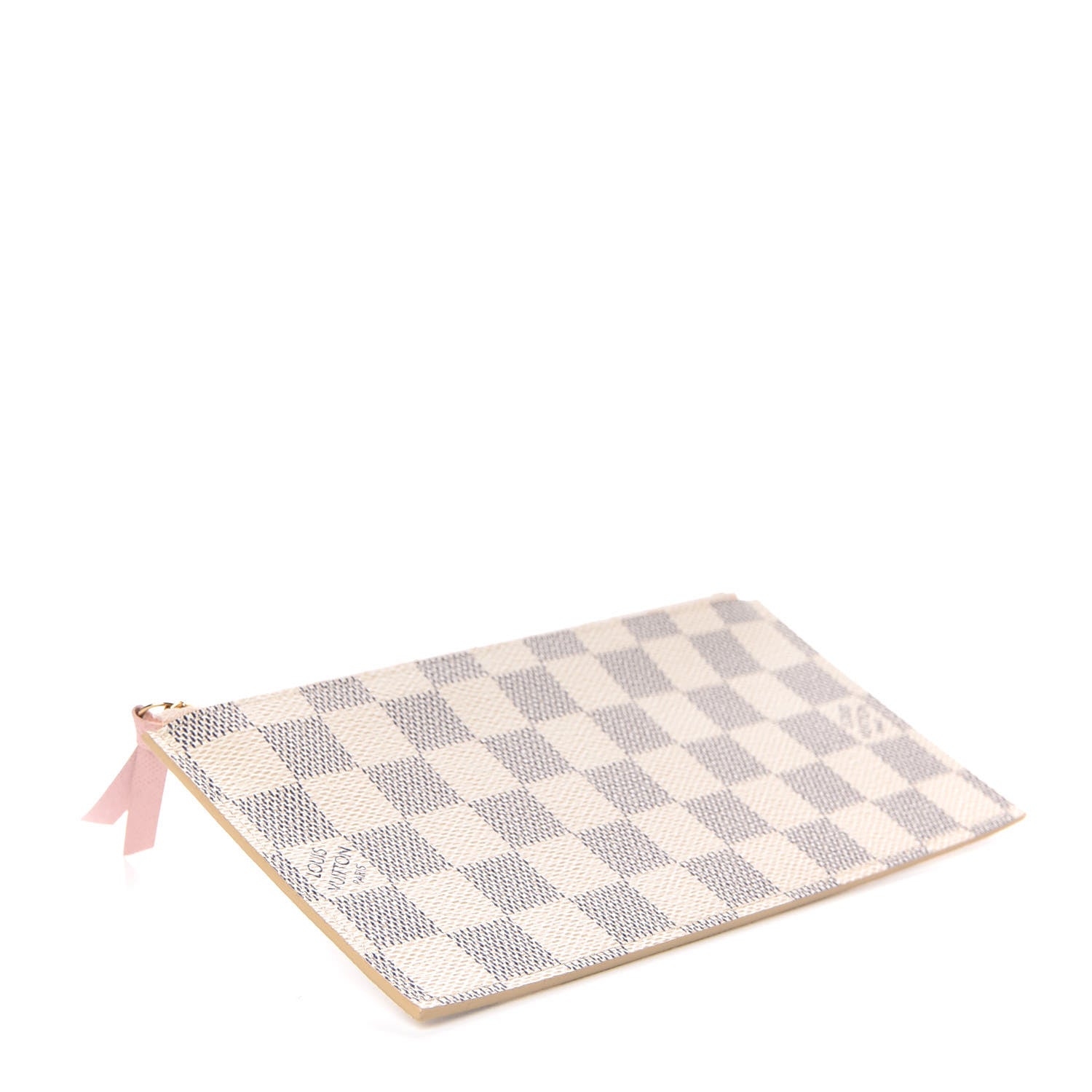 Louis Vuitton Damier Azur Felicie Chain Wallet Zippered Insert Rose Ballerine 4 of 6