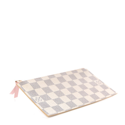 Louis Vuitton Damier Azur Felicie Chain Wallet Zippered Insert Rose Ballerine 4 of 6