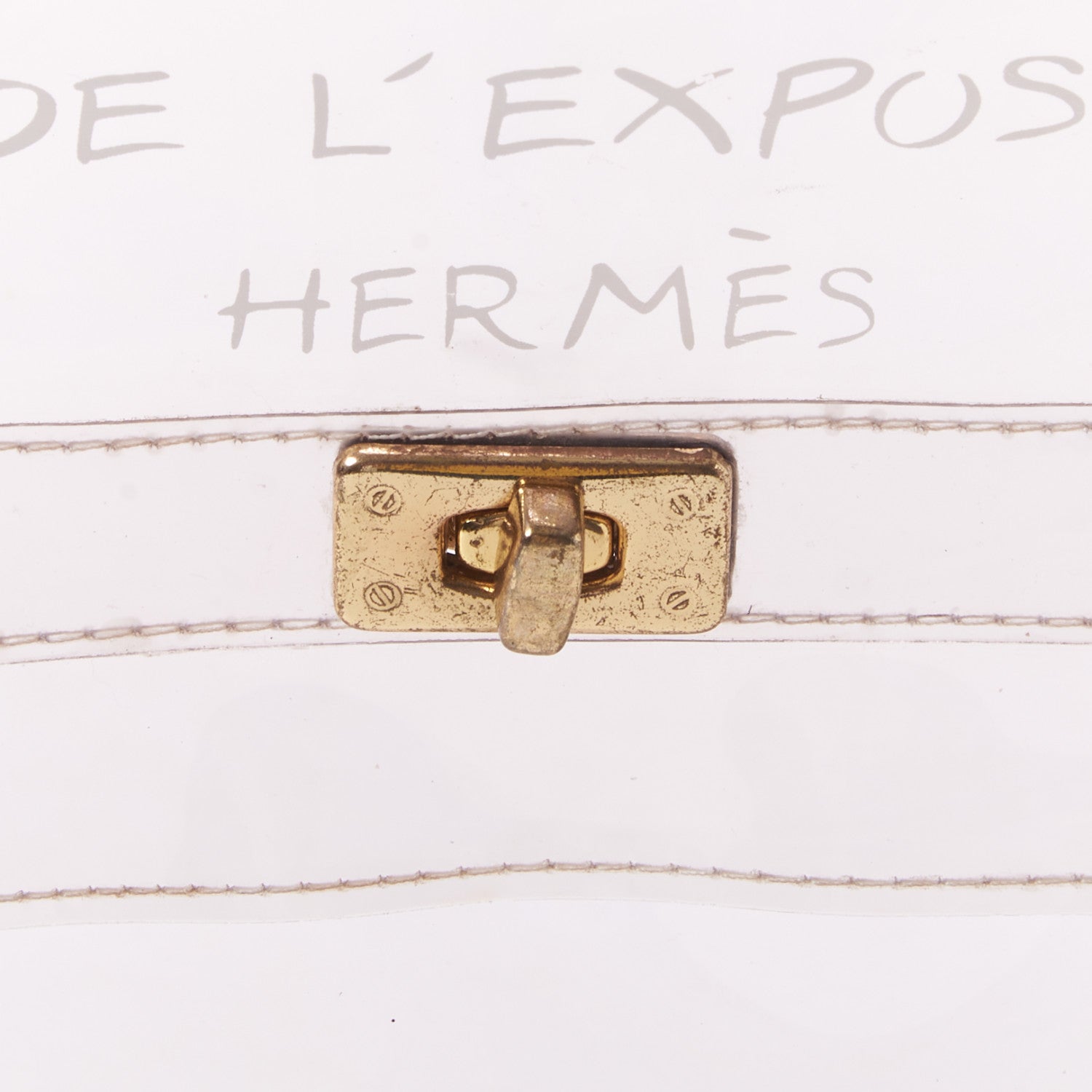 Hermes Vinyl Souvenir De L'Exposition Kelly Transparent 7 of 7