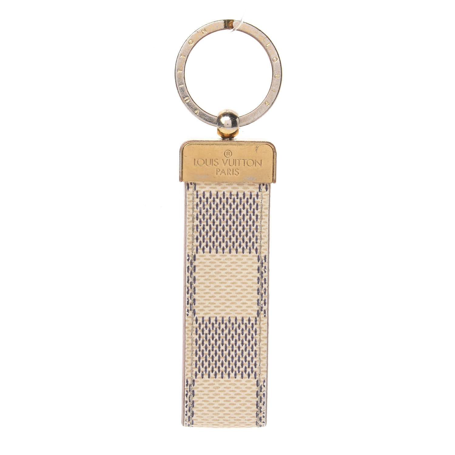 Louis Vuitton Damier Azur Dragonne Key Holder Rose Ballerine 1 of 3