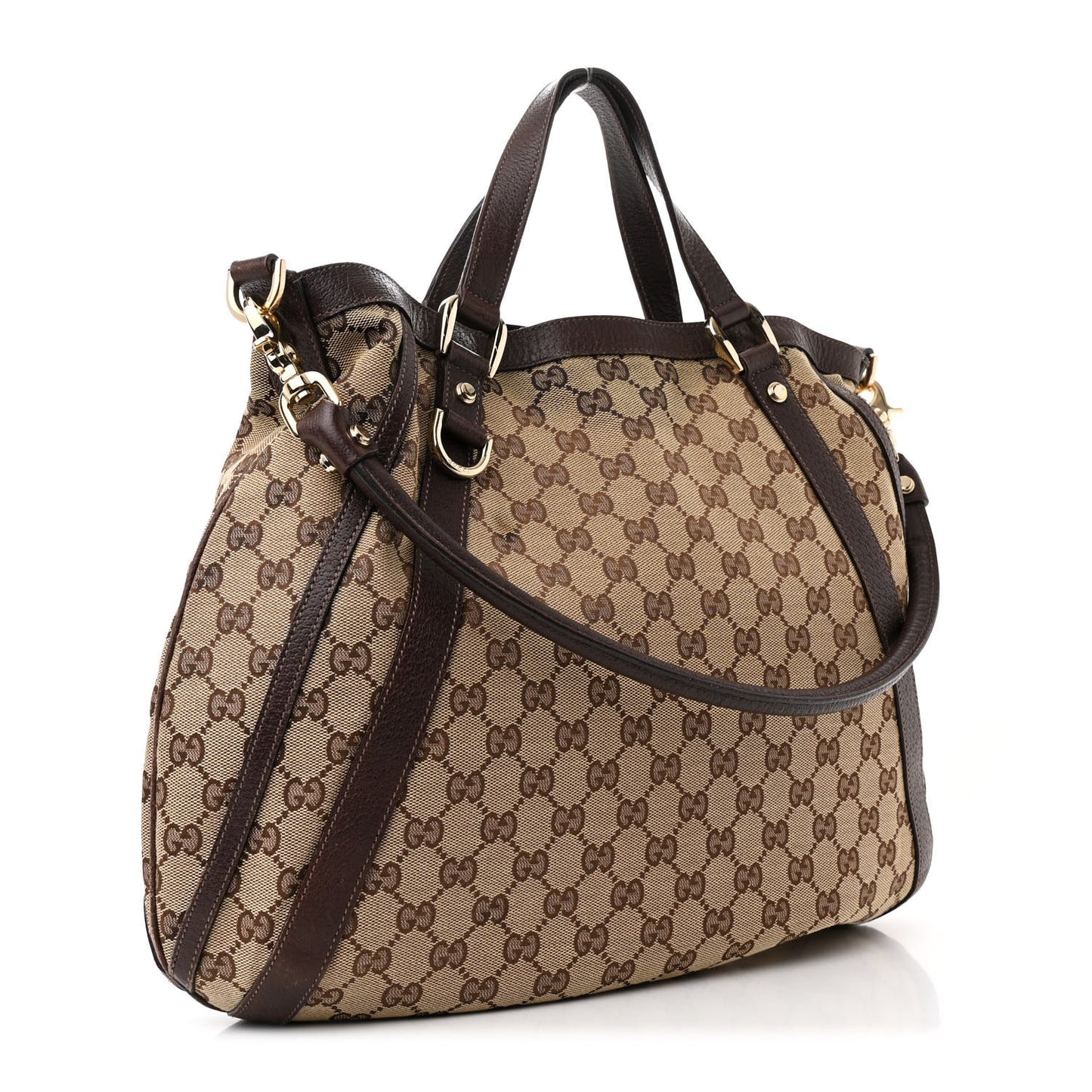 Monogram Medium Abbey Convertible Tote Dark Brown