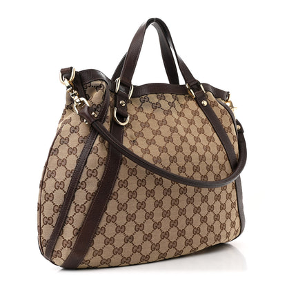 Gucci Monogram Medium Abbey Convertible Tote Dark Brown 3 of 12