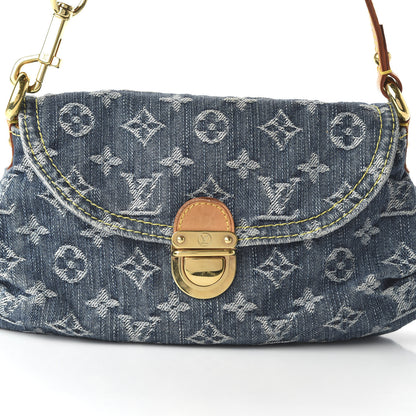 Louis Vuitton Monogram Denim Mini Pleaty Blue 8 of 9