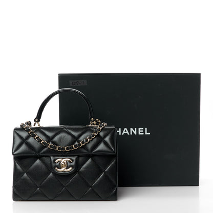 Chanel Caviar Quilted Mini Retro Twist Top Handle Flap Black 13 of 13