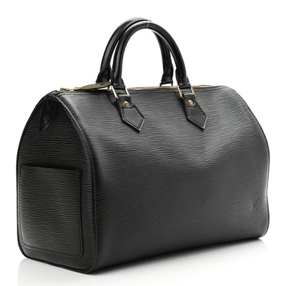 Louis Vuitton Epi Speedy 30 Black 3 of 10