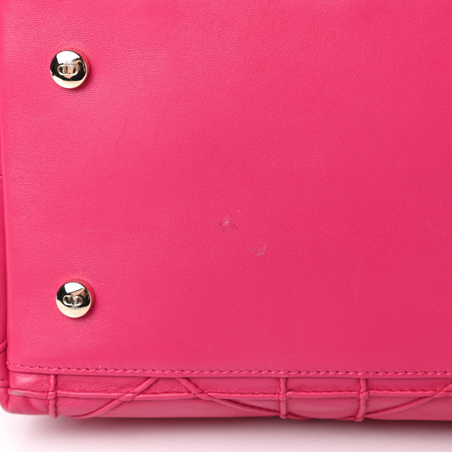 Christian Dior Lambskin Cannage Medium Granville Tote Fuchsia 13 of 14