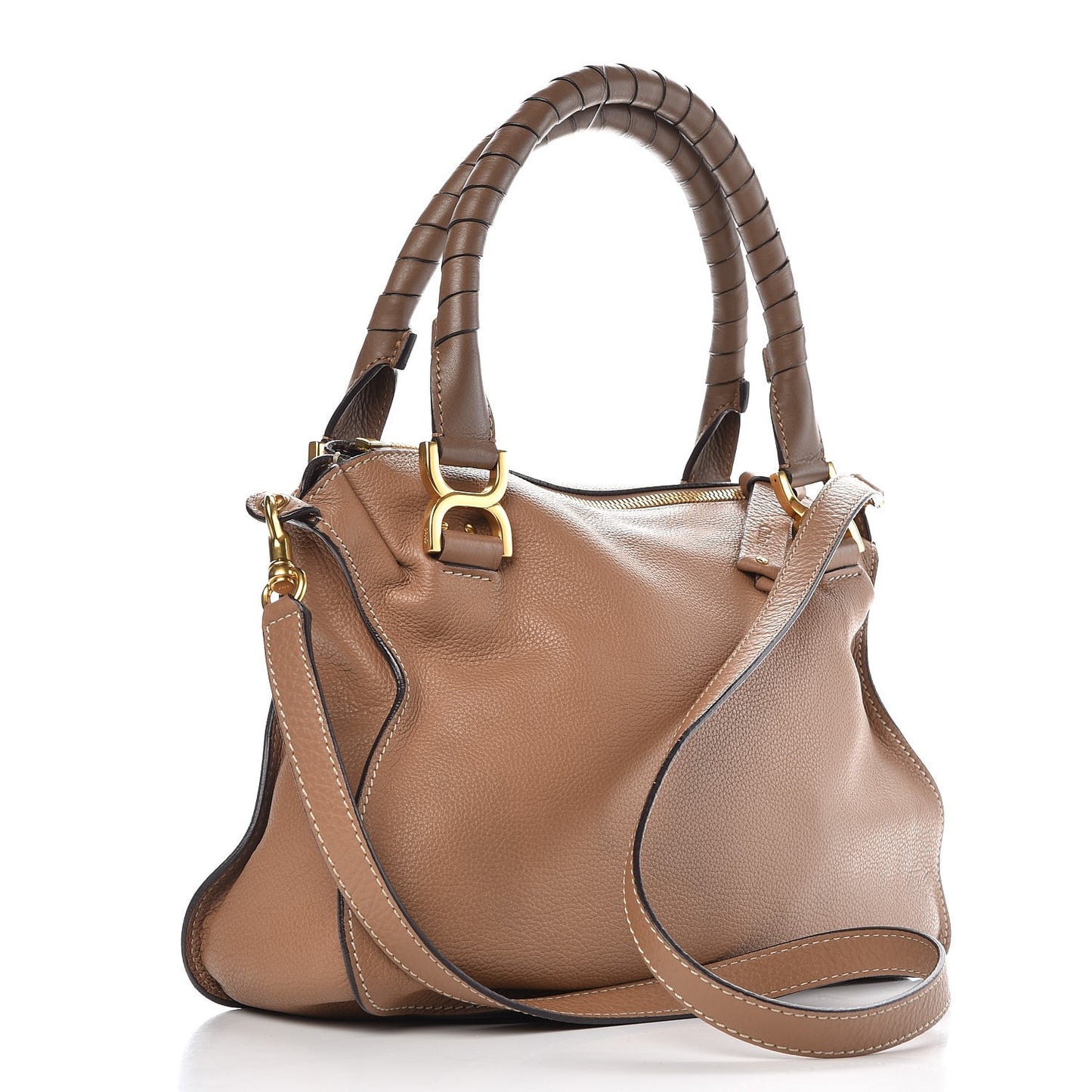 Calfskin Medium Marcie Satchel Nut