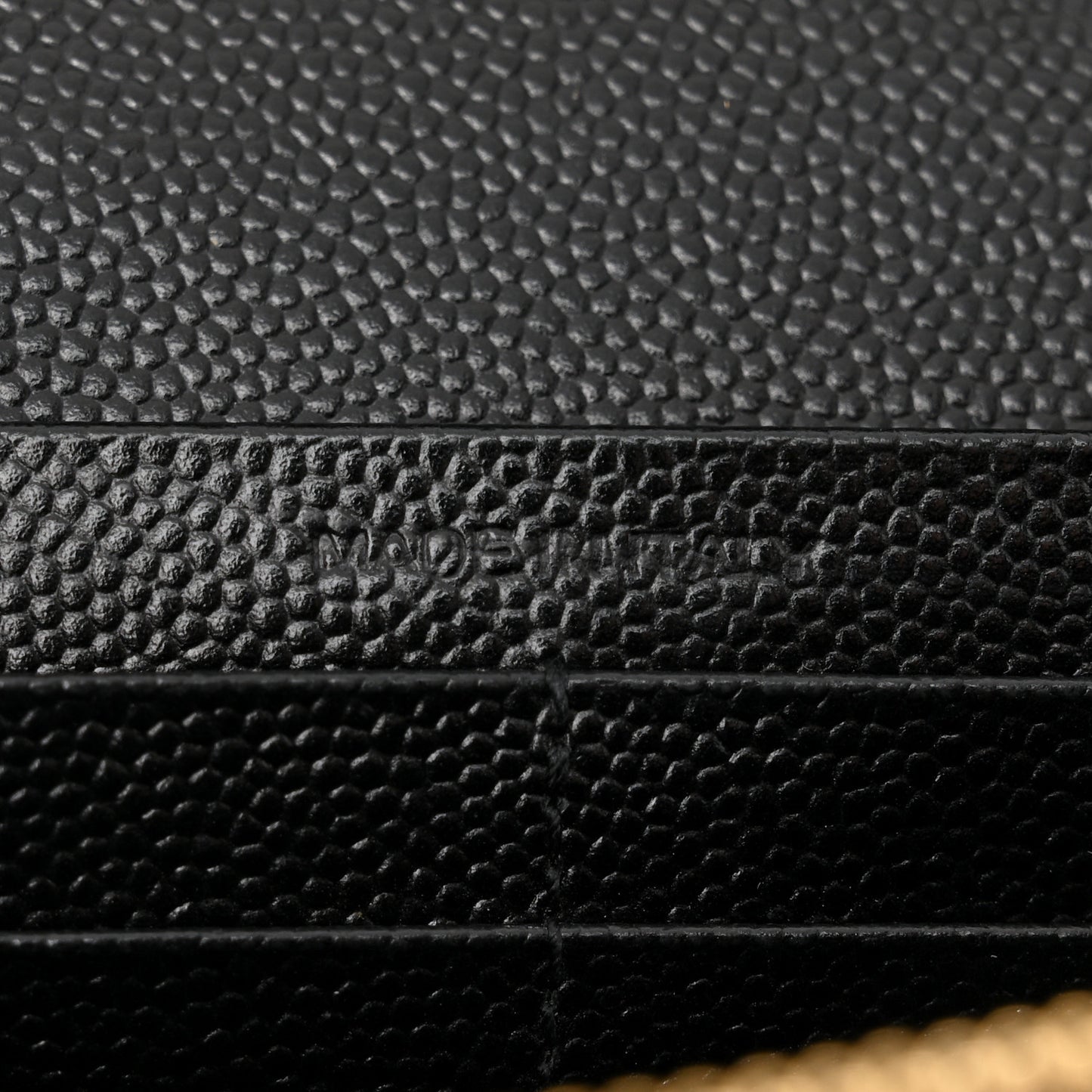 Grain De Poudre Matelasse Chevron Monogram Chain Wallet Black