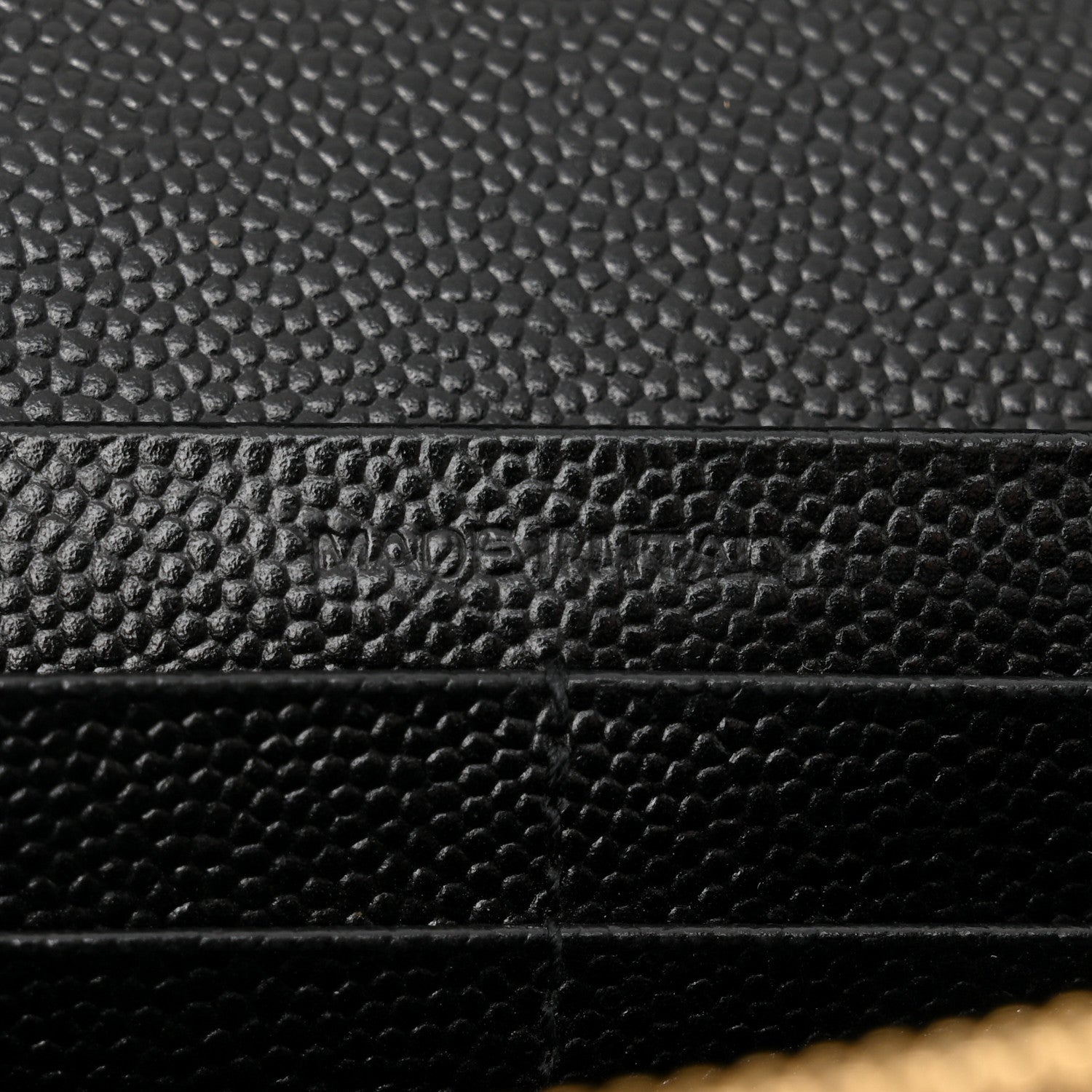 Saint Laurent Grain De Poudre Matelasse Chevron Monogram Chain Wallet Black 7 of 10