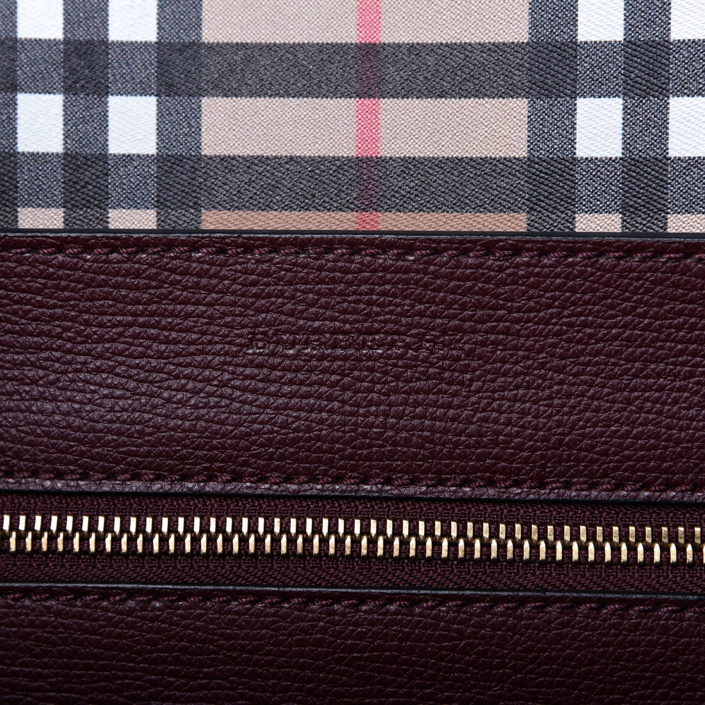 Calfskin Crest Embossed Small Tote Burgundy