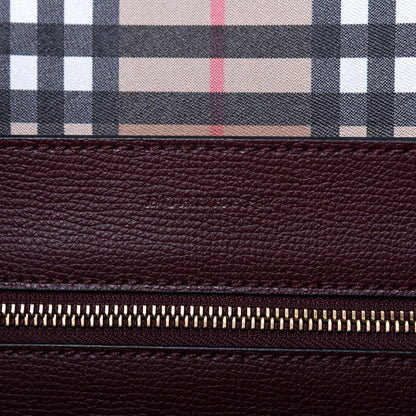 Burberry Calfskin Crest Embossed Small Tote Burgundy 8 of 9