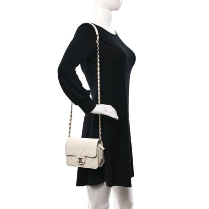Chanel Caviar Quilted Like A Wallet Flap White 2 of 11