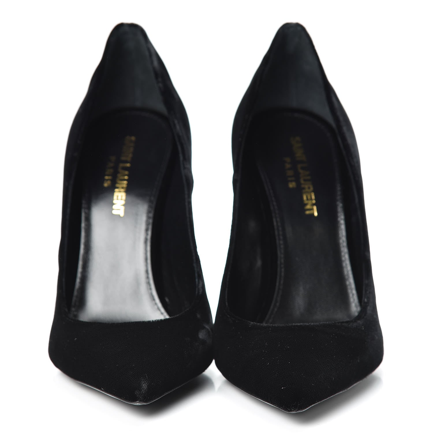 Saint Laurent Velvet Anja 105 Pumps 36 Black 2 of 12