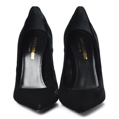 Saint Laurent Velvet Anja 105 Pumps 36 Black 2 of 12