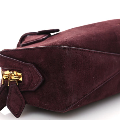 Alaia Suede Goatskin Teckel Clutch Rouge Grenat 9 of 11
