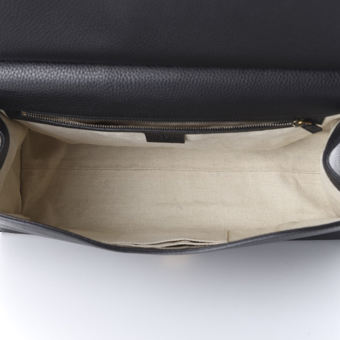 Calfskin Feline Medium GG Marmont Top Handle Bag Black
