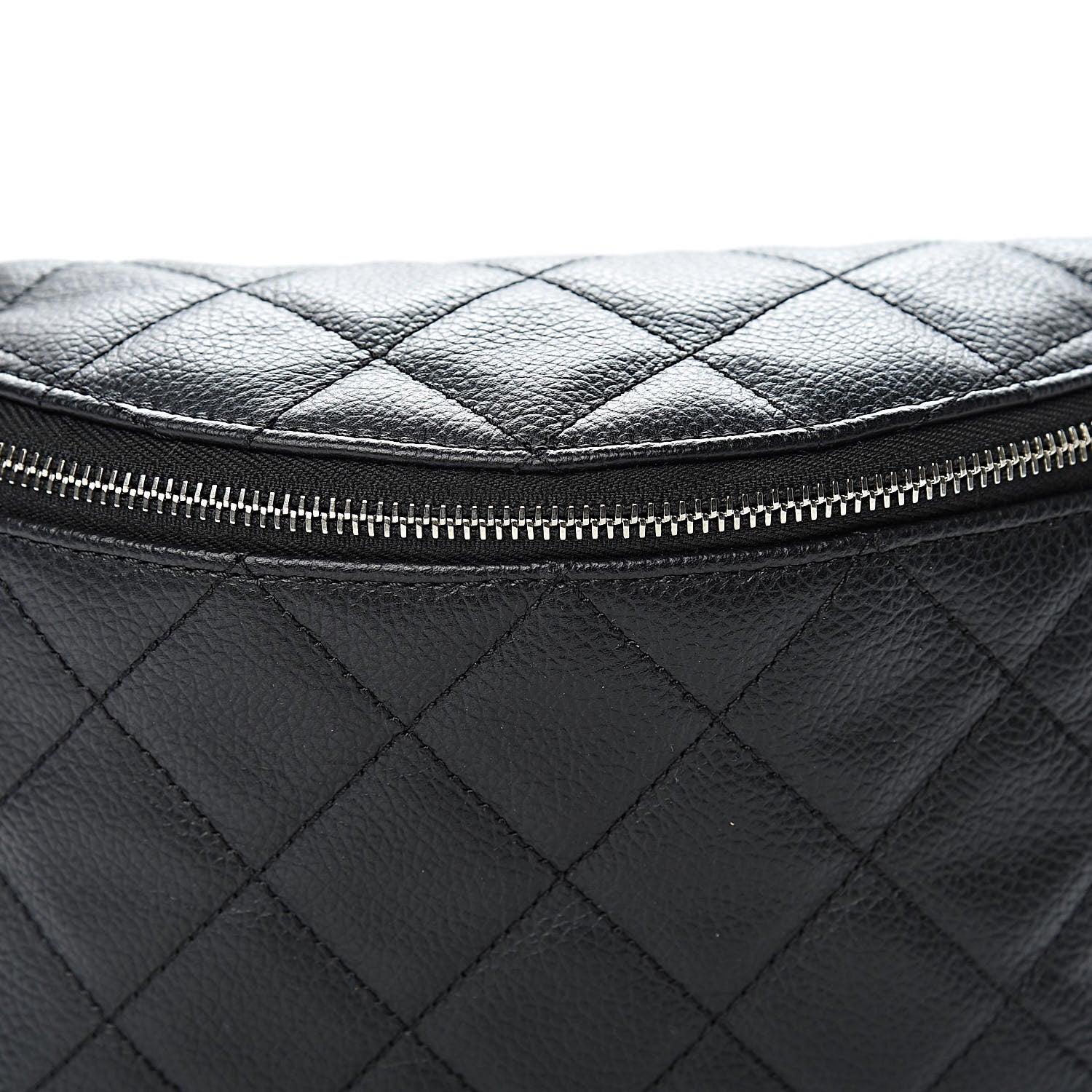 Chanel Grained Calfskin Quilted Waist Belt Bag Black 8 of 10