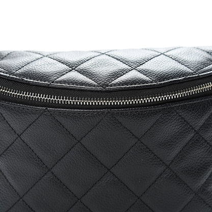 Chanel Grained Calfskin Quilted Waist Belt Bag Black 8 of 10