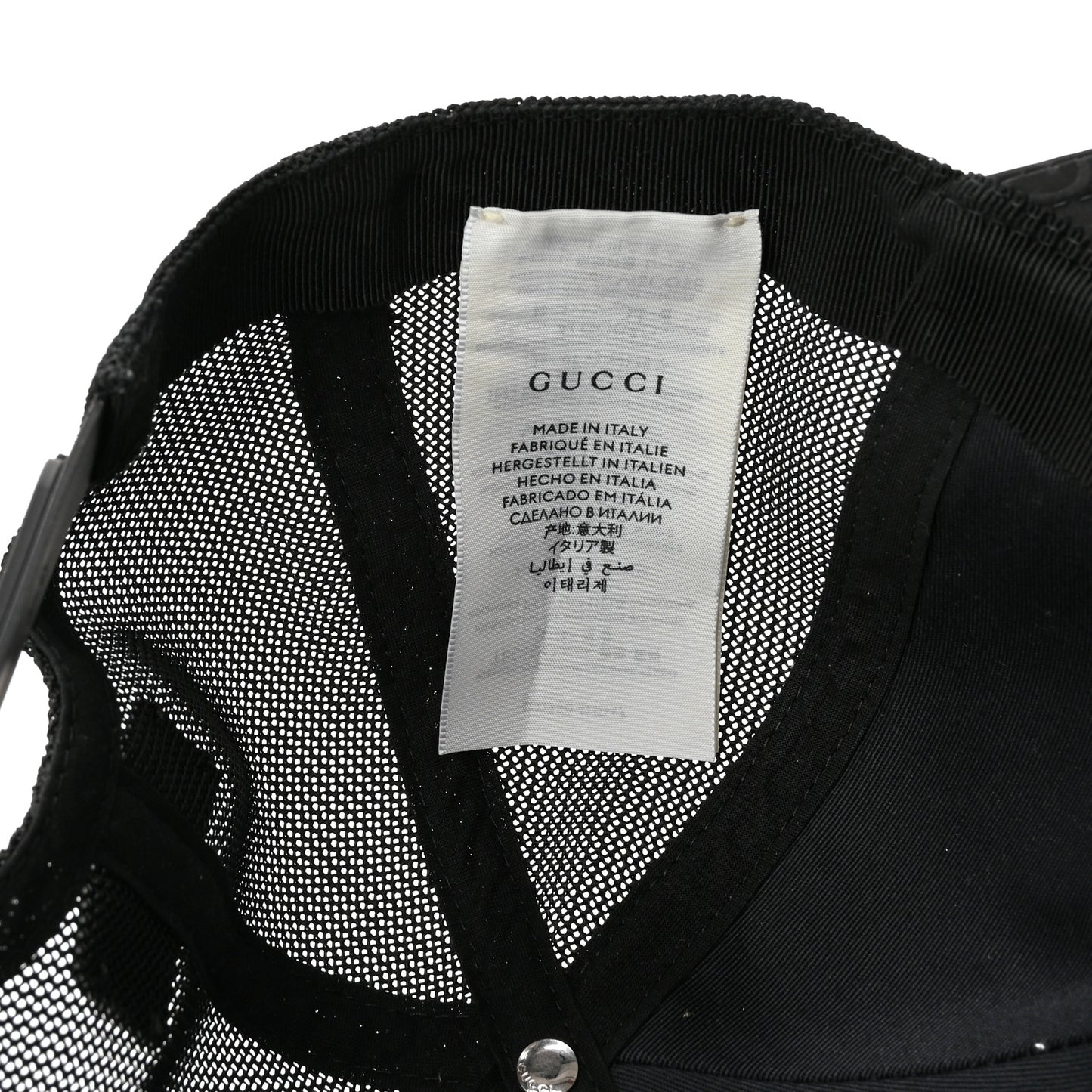 Nylon Monogram Baseball Hat L Black