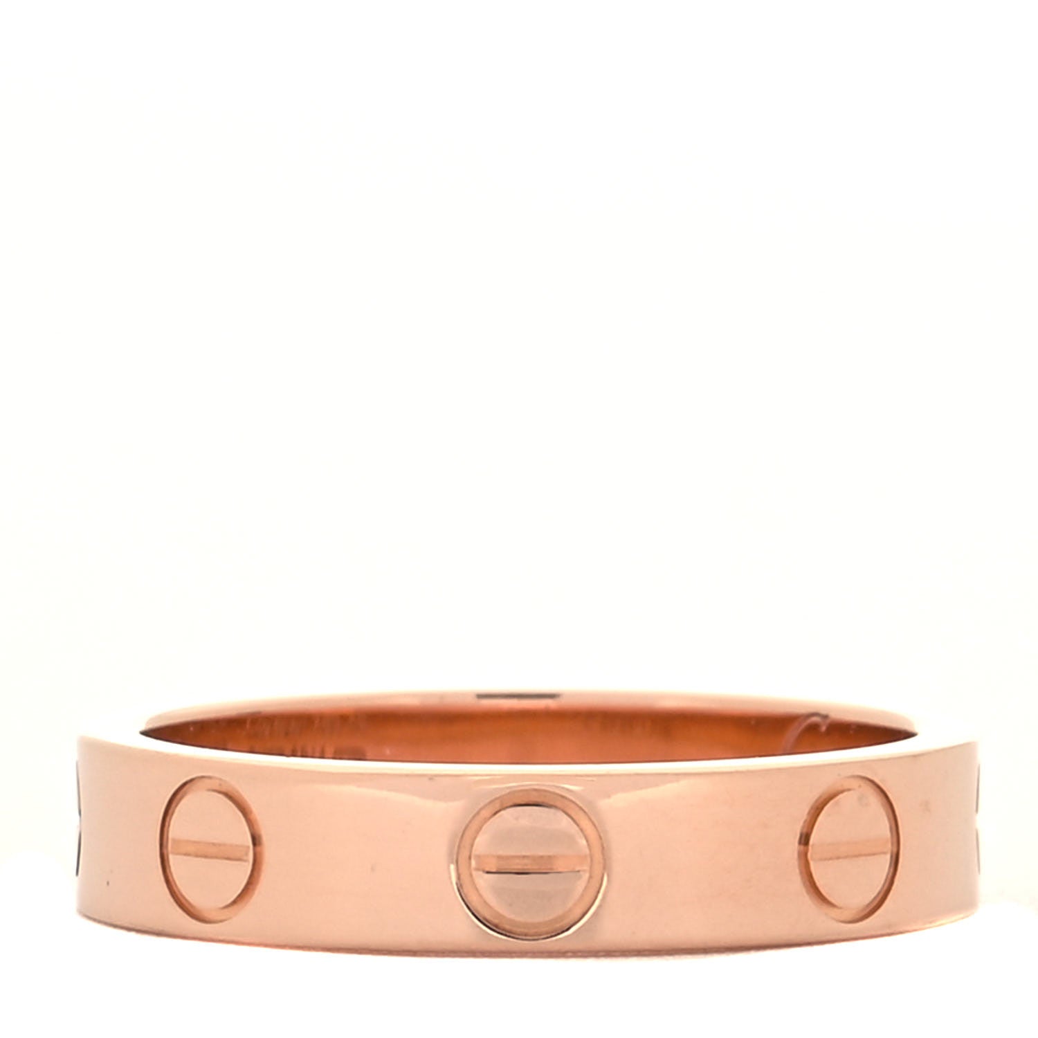 Cartier 18K Pink Gold 3.5mm LOVE Wedding Band Ring 48 4.5 3 of 4