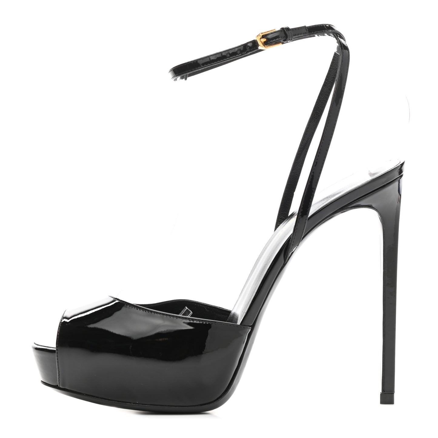 Patent Tribute Lips Platform Sandals 40.5 Black