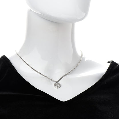 Chopard 18K White Gold Happy Diamonds Floating Heart Pendant Necklace 2 of 8